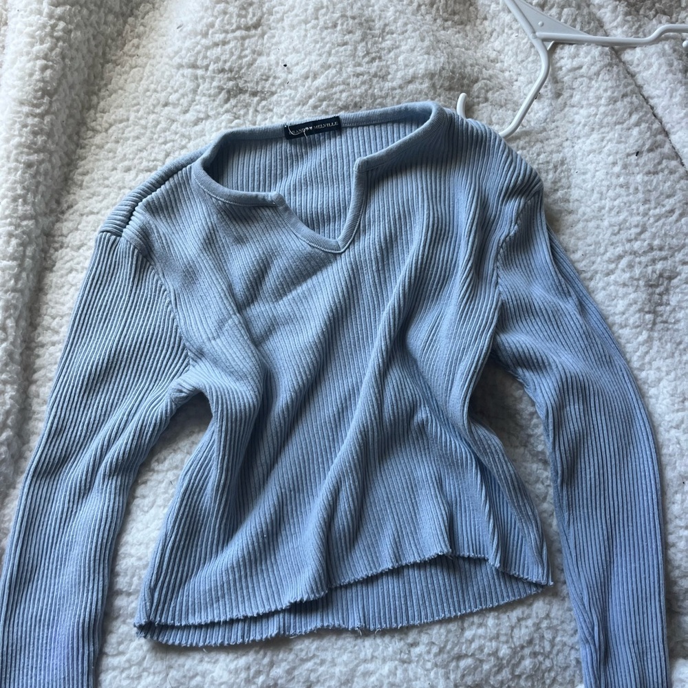 Brandy Melville Long Sleeve Blue Top